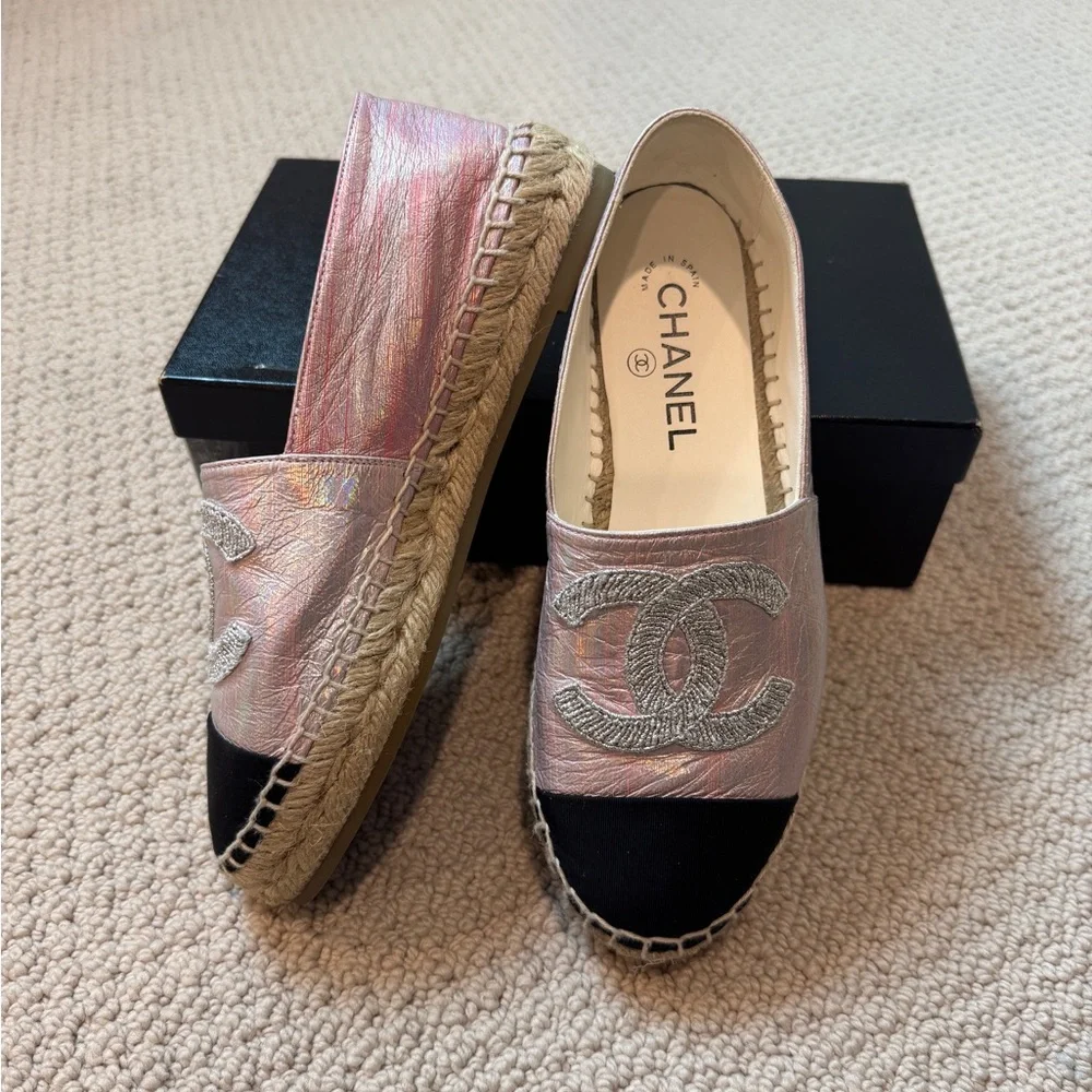 AUTHENTIC CHANEL Espadrilles size 37 - Picture 6 of 10
